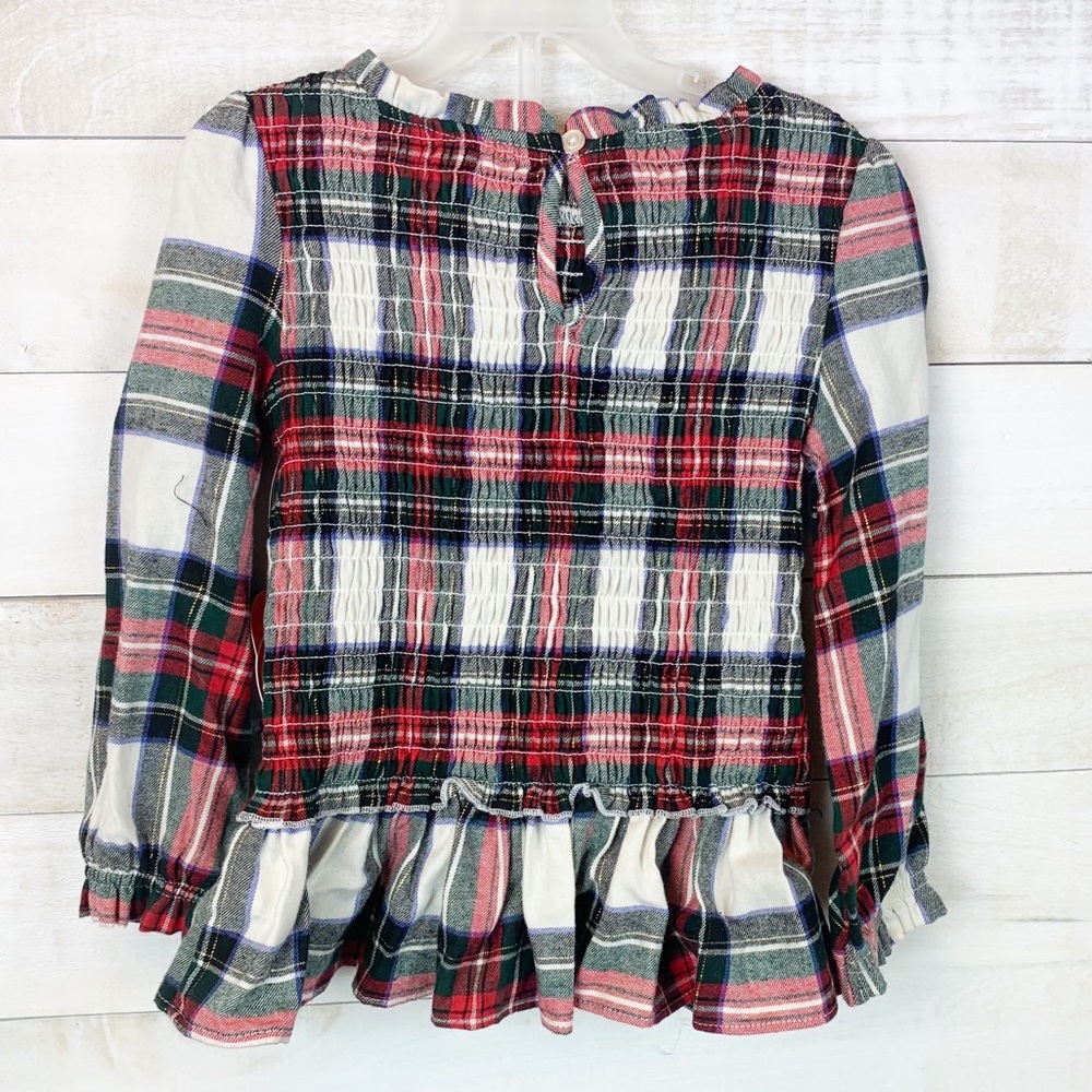 Toddler Girls Holiday Shirt Pants Set Plaid 3T - Picture 3 of 8